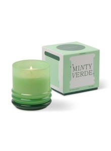 STA0702BXEU Paddywax Stacked 198g Glass Candle Bright Green and Dark Green - Minty Verde